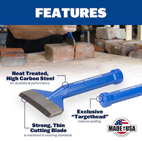 Dasco Pro 4 in. x 7 in. Brick Set Chisel 437-0 - The Home Depot
