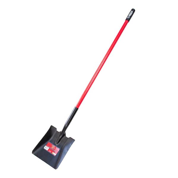Bully Tools 14-Gauge Square Point Shovel with Fiberglass Long Handle