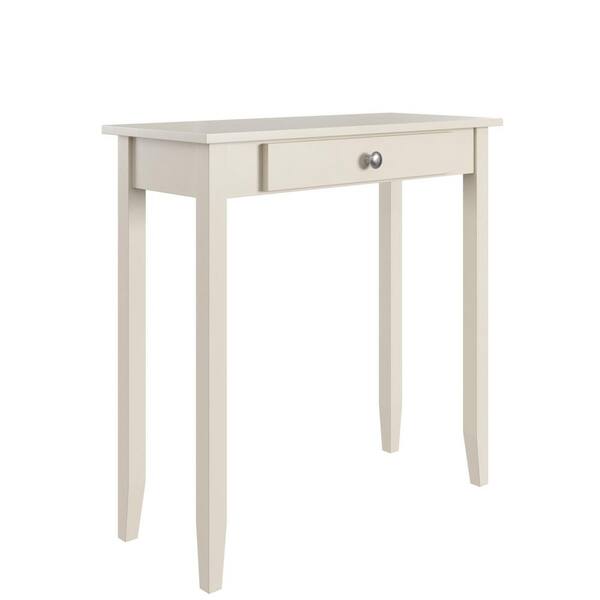 DHP Rikki 12 in. Rectangle White Pine Wood Console Table