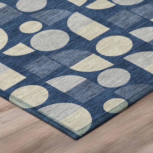 Chantille Machine Washable Indoor/Outdoor Abstract ACN2921 Navy 2 ft. x 3 ft. Accent Rug