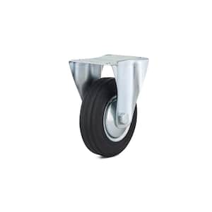 Euro Series 4-15/16 in. (125 mm) Black Fixed Plate Caster with 220 lb. Load Rating