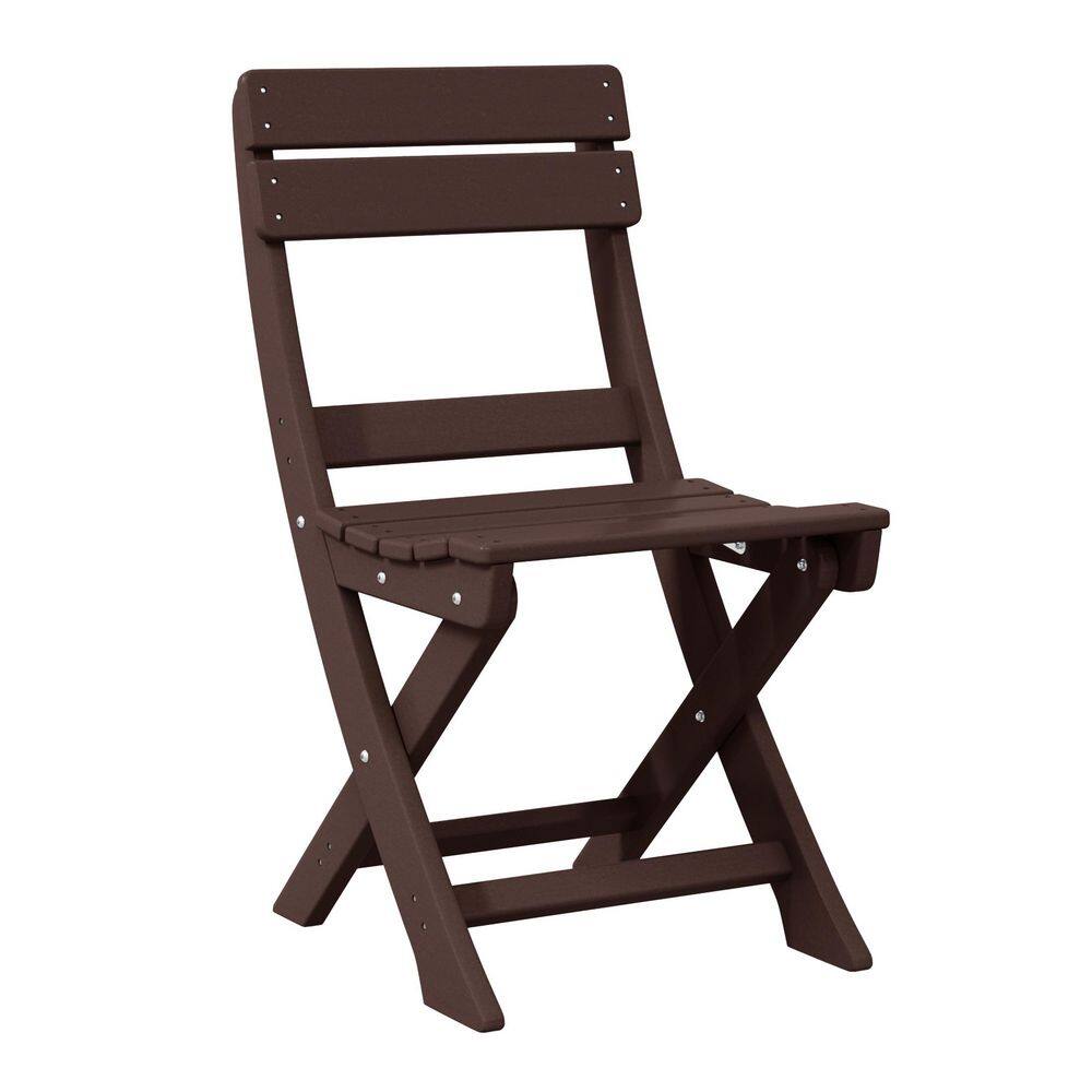 Laguna Outdoor Patio Plastic All Weather Folding Dining Chair in Dark Brown price history on PriceWatchPro
