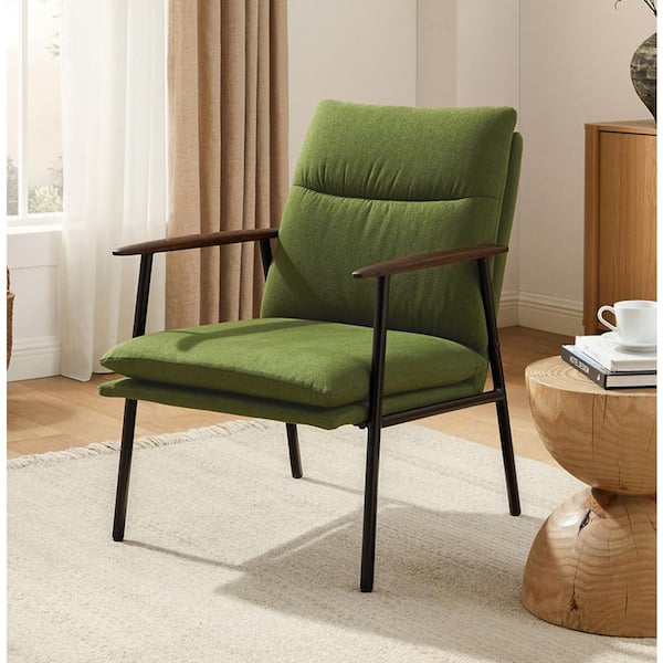 Art Leon LIRA Green Polyester Accent Arm Chair SF087-1-GE-F - The