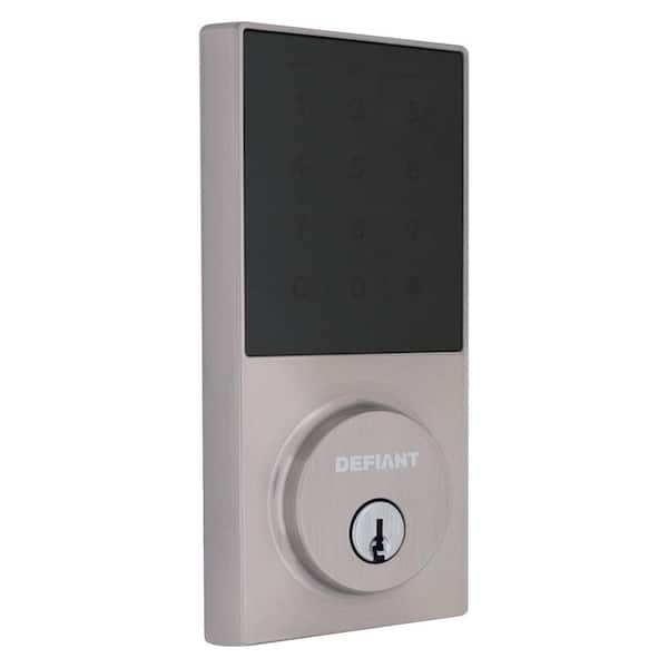 Defiant Slim Satin Nickel Electronic Touchpad Deadbolt 