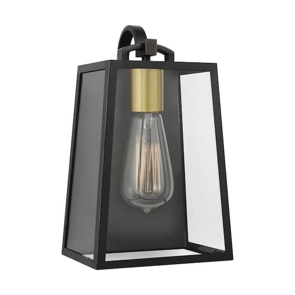 Generation Lighting Lindbergh 1-Light Antique Bronze Outdoor Wall Lantern Sconce