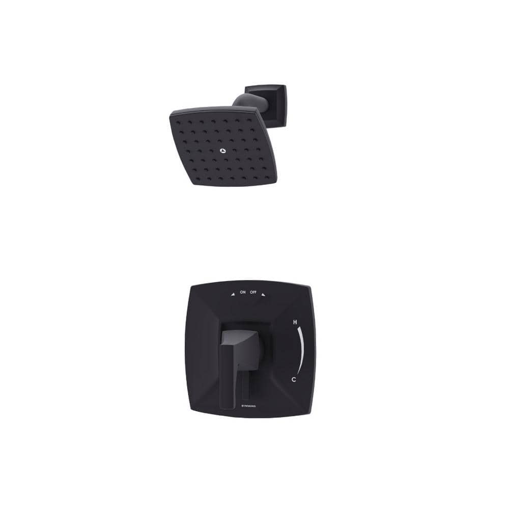 Oak HydroMersion Single Handle Shower Trim Kit with Volume Control in Matte Black 1.5 GPM (Valve Not Included) price history on PriceWatchPro