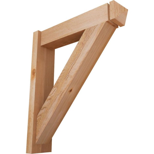 Ekena Millwork 6 in. x 30 in. x 26 in. Western Red Cedar Traditional Arts and Crafts Rough Sawn Outlooker