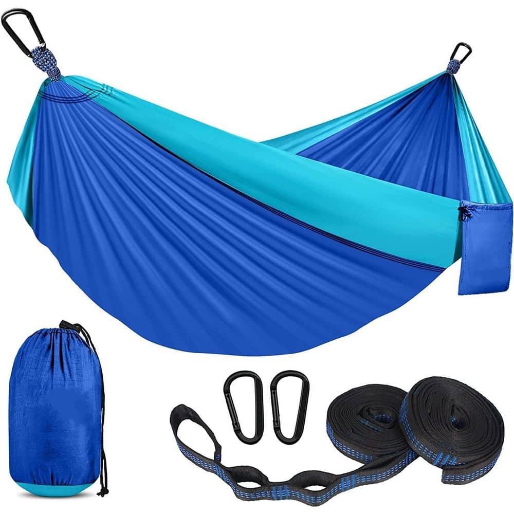 10 ft. Sky Blue Nylon Parachute Outdoor Camping Portable Hammock