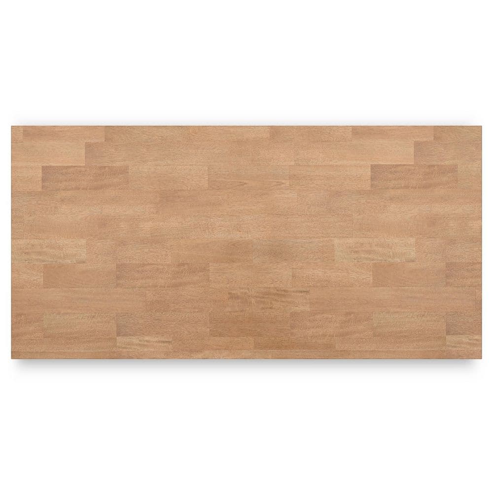 Beige and Blue Extendable Mango Wood Counter Height Dining Table
