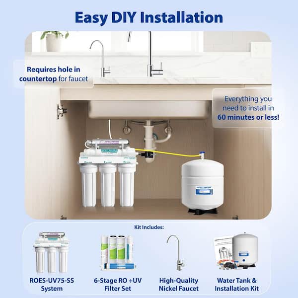 APEC Water Systems Essence Series UV Sterilizer 75 GPD 6-Stage