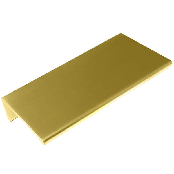 4 in. Edge Drawer Pull-Satin Brass