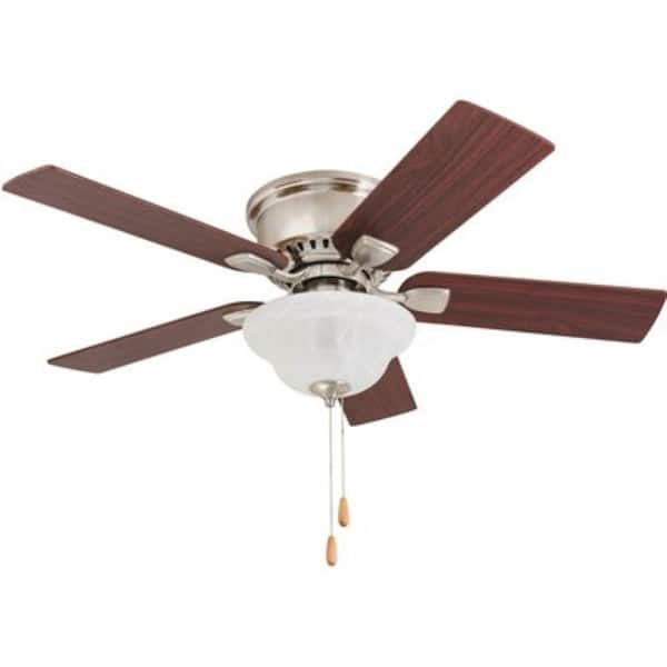 Quick Install 44 in. Indoor Hugger Mount Callistoga Ceiling Fan, Nickel