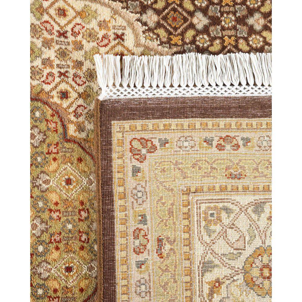 Handmade Brown Wool Traditional Oriental Area Rug 8' x 10'