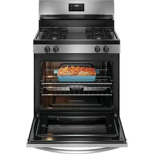 30 in. 4-Burner Freestanding Gas Range in Stainless Steel with Even Baking Technology