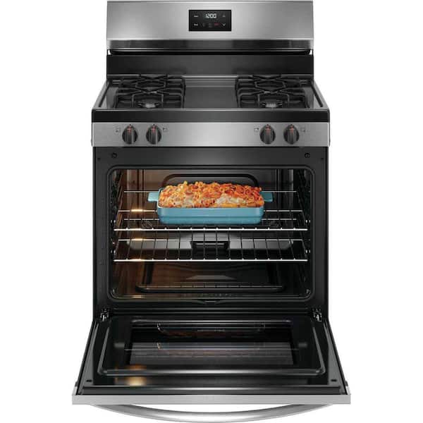 30 in. 4-Burner Freestanding Gas Range in Stainless Steel with Even Baking Technology