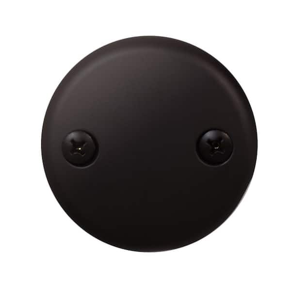 Westbrass 3-1/8 in. 2-Hole Bathtub Over Flow Face Plate and Screws in Oil Rubbed Bronze