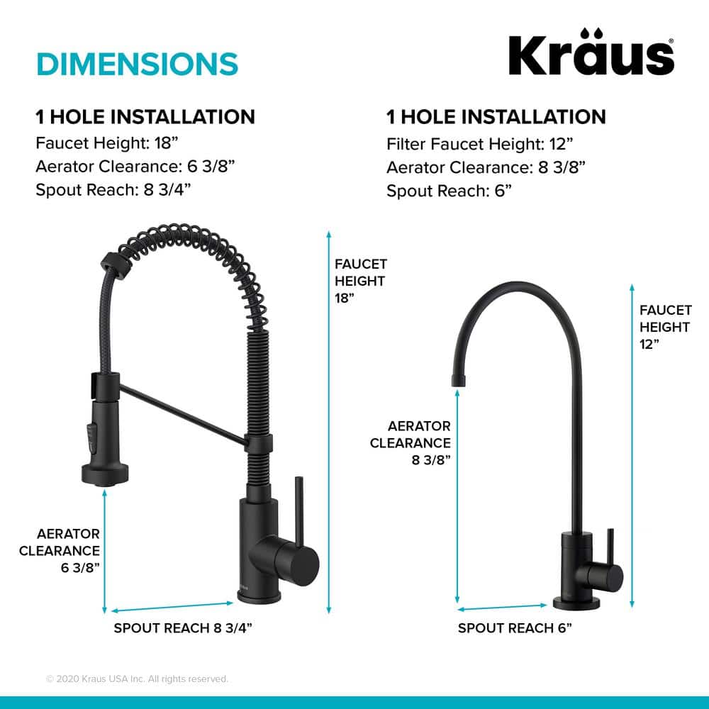 Matte Black Commercial Style Pull-Down Kitchen Faucet with Spray