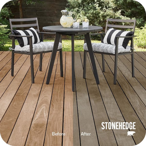 5 gal. #ST-125 Stonehedge Semi-Transparent Waterproofing Exterior Wood Stain and Sealer