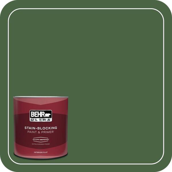 BEHR ULTRA 1 qt. #S400-7 Deep Viridian Extra Durable Flat Interior Paint & Primer