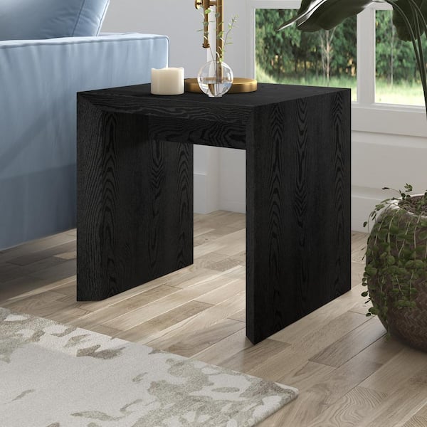 Meyer&Cross Oswin 22 in. Black Grain Rectangular MDF Top End Table