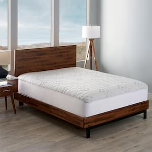 The Company Store Legends Hotel 400-Thread Count Waterproof 9 in.  California King Polyester Mattress Pad 11108C-CK-WHITE - The Home Depot