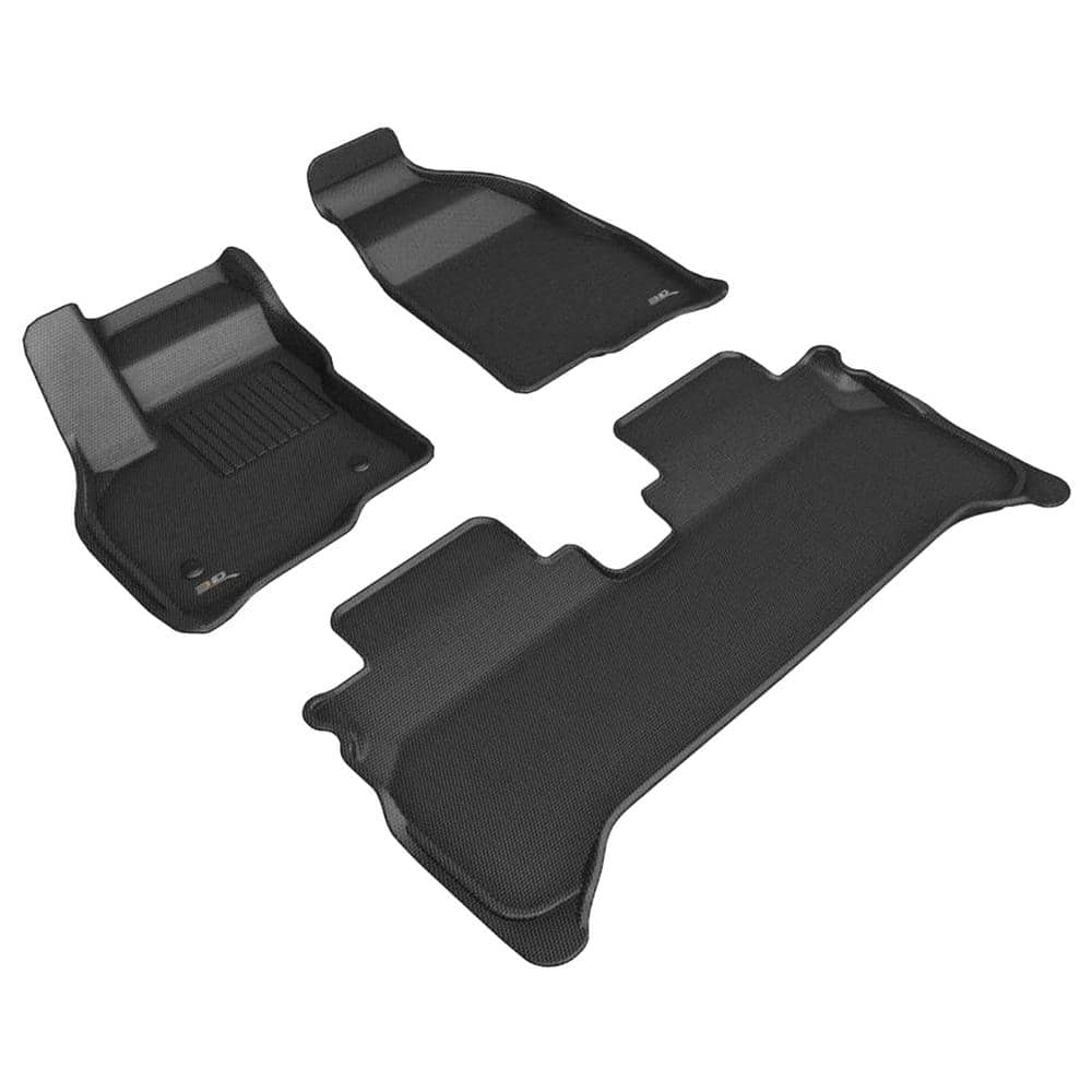 3D MAXpider 20-22 Tesla Model 3 Kagu 1st & 2nd Row Floormats - Black