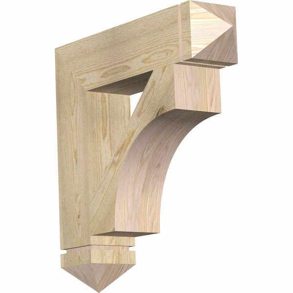 Ekena Millwork 6 in. x 28 in. x 28 in. Douglas Fir Westlake Arts and Crafts Rough Sawn Bracket