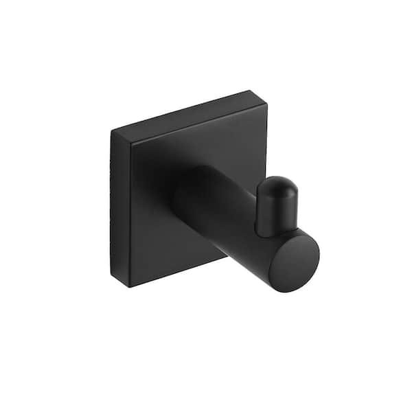 Avalon J-Hook Robe/Towel Hook 2 in. Matte Black