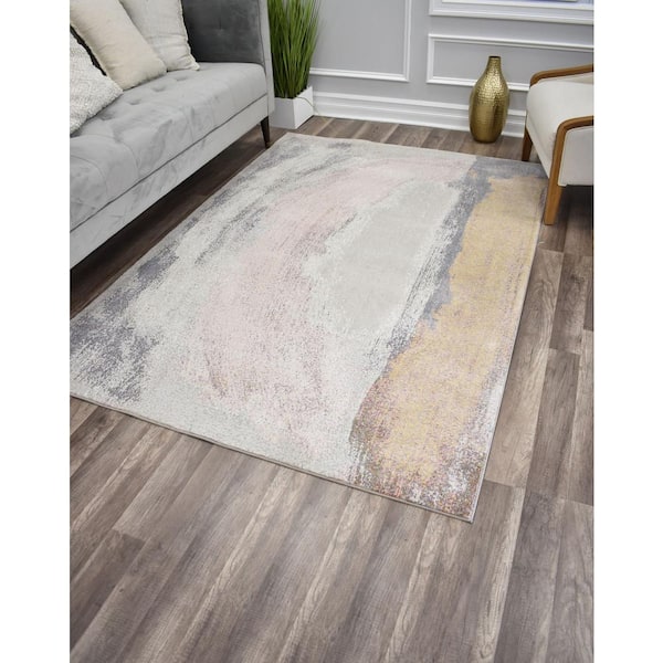 Malina Brush Stroke 2 ft. X 4 ft. Area Rug