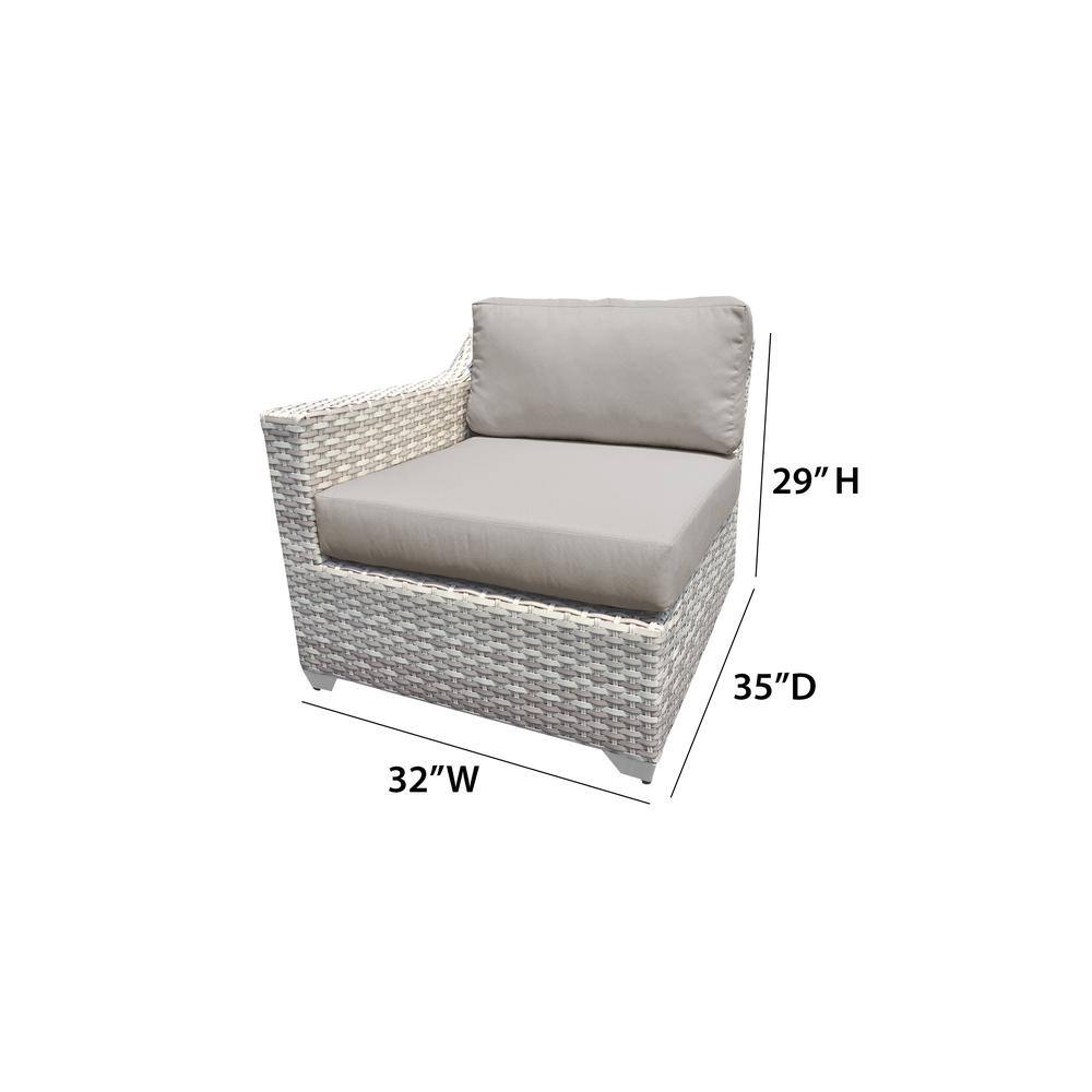 Aruba Blue Cushioned Wicker Outdoor Loveseat