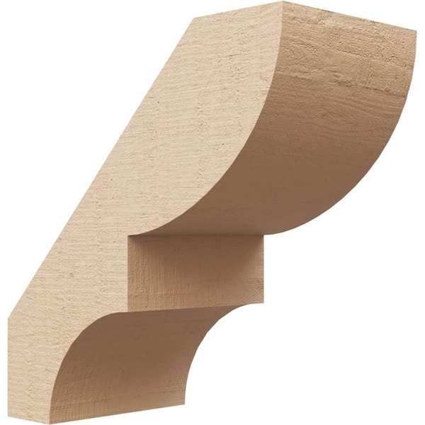Ekena Millwork 5 in. x 10 in. x 10 in. Ridgewood Rough Cedar Woodgrain Timberthane Polyurethane Knee Brace, Primed