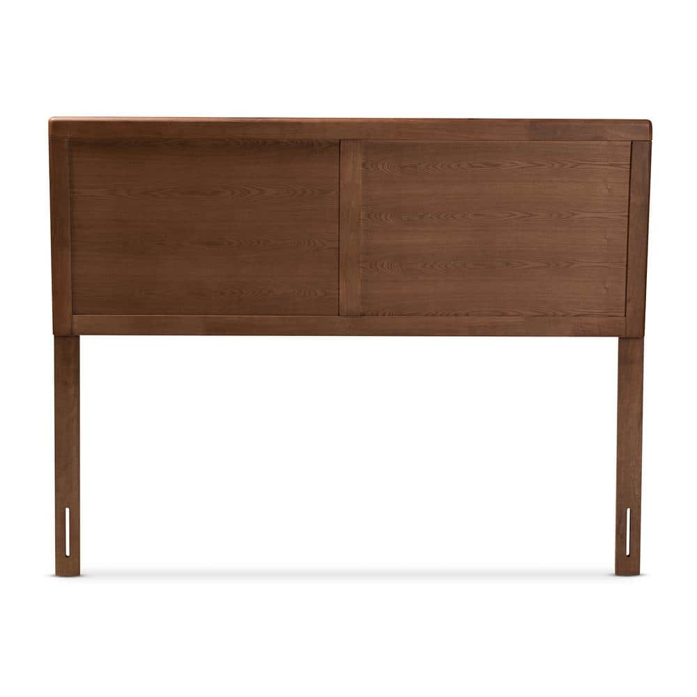 Walnut Brown Queen Size Wood Headboard