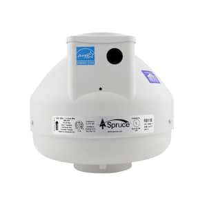 RB110 100 CFM 4 in. Inlet and Outlet Inline Ventilation Fan in White ENERGY STAR