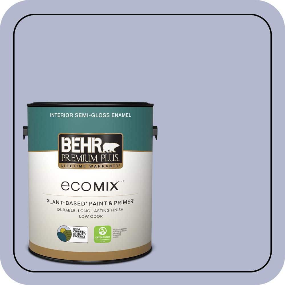 1 gal. #620C-3 Purple Surf Semi-Gloss Enamel EcoMix Plant-Based Interior Paint & Primer price history on PriceWatchPro