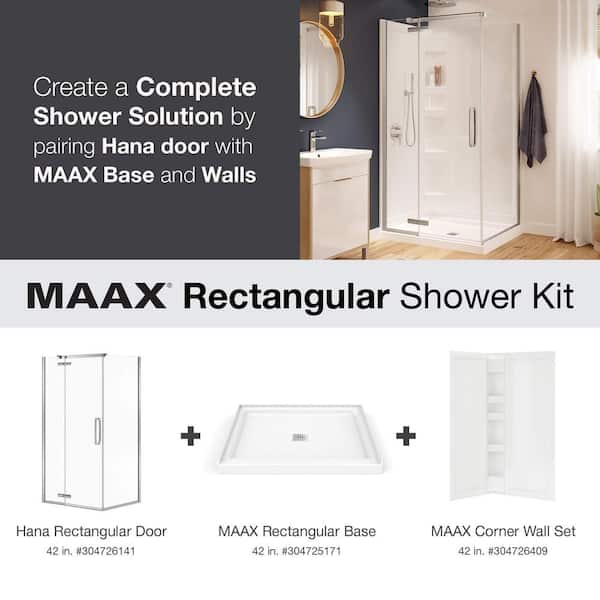 MAAX Hana 42 in. x 34 in. x 75 in. Frameless Rectangular