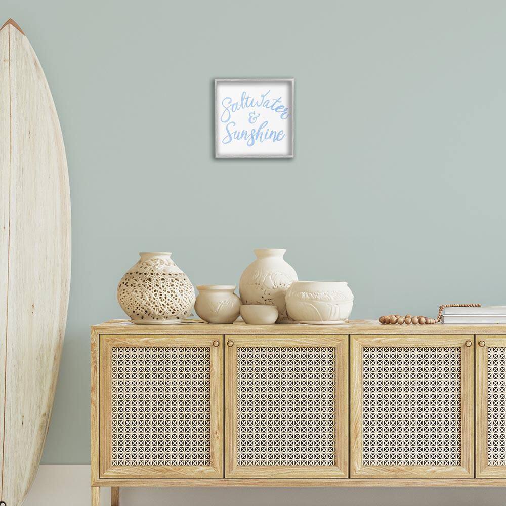 Minimal Saltwater and Sunshine by SunDance Group Gray Framed Typography Giclee Art Print 12 in. x 12 in. price history on PriceWatchPro