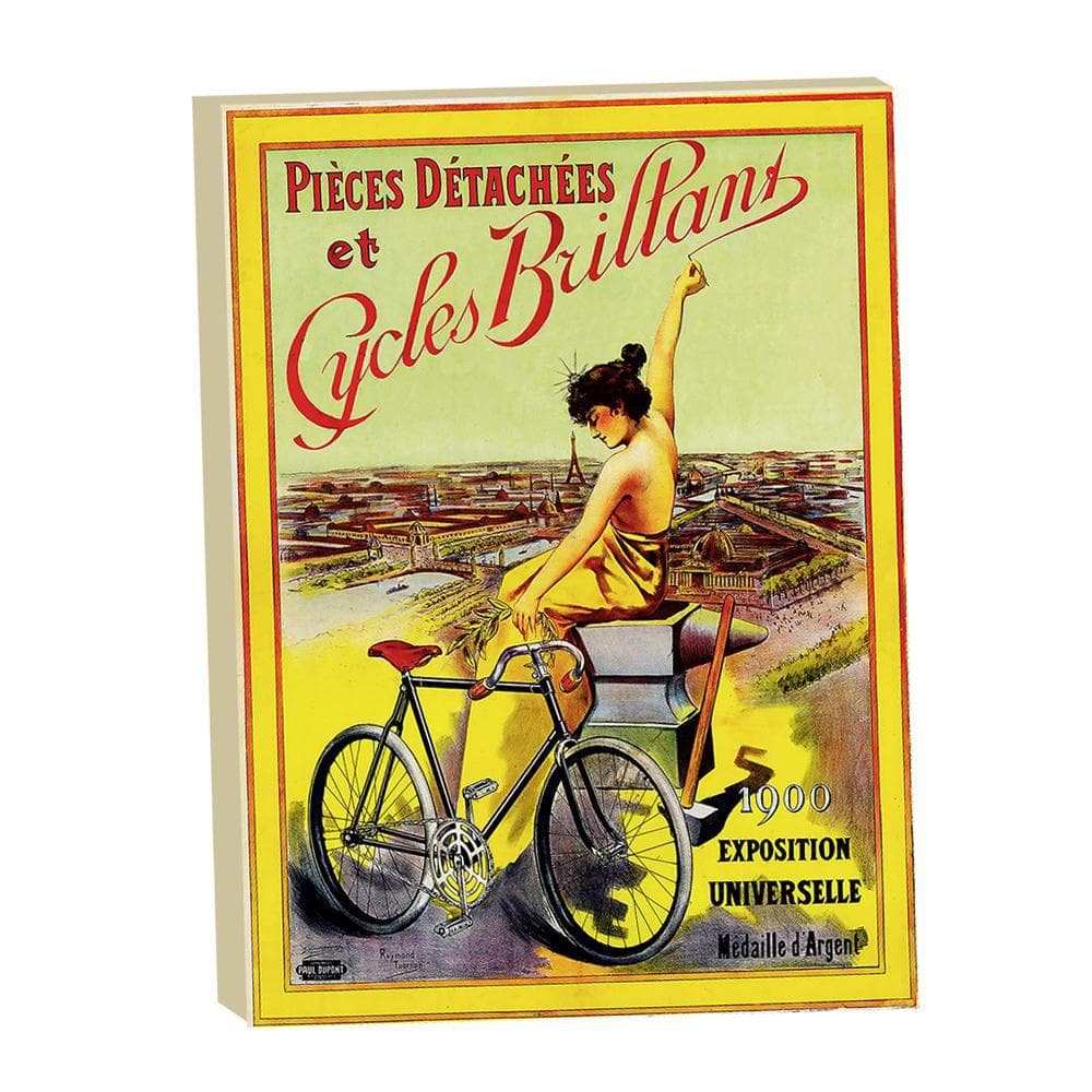 Pieces Detachees Et Cycles Brillant by Tournon Vintage French Cycling, Grotto Studios Unframed Print 24 in. x 18 in. price history on PriceWatchPro