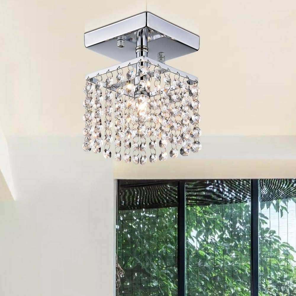 Jhea 5-Inch Chrome Crystal Mini Chandelier