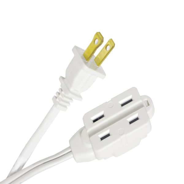 HDX 6 ft. 16/2 Indoor Cube Tap Extension Cord, White HD#145-017