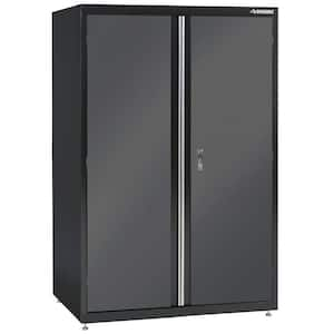 Rubbermaid Resin Freestanding Garage Cabinet in Gray/black (36 in. W x 37  in. H x 18 in. D) FG708500MICHR - The Home Depot