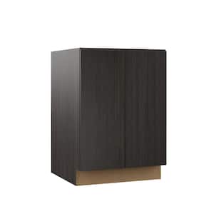 Designer Series Edgeley Assembled 24x34.5x21 in. Full Door Height Bathroom Vanity Base Cabinet in Thunder