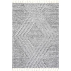 Risette Light Gray 4 ft. x 6 ft. Solid Shag Area Rug