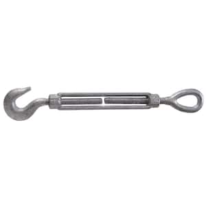 1/2-13 x 19-1/8 in. Hook and Eye Turnbuckle in Forged Steel with Hot-Dipped Galvanized (2-Pack)