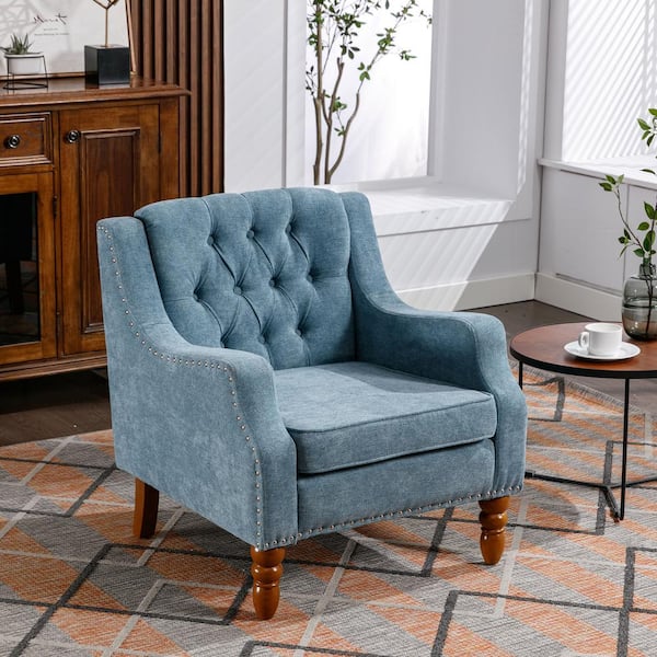 Blue 2025 linen armchair