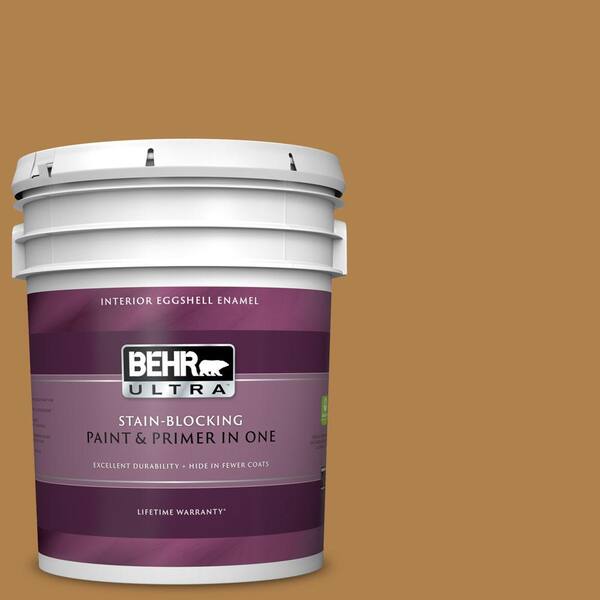 BEHR ULTRA 5 gal. #UL160-2 Gold Plated Eggshell Enamel Interior Paint and Primer in One