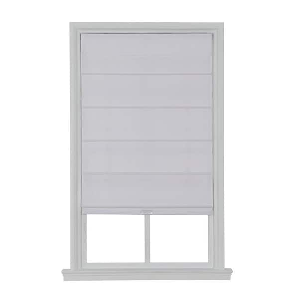 Home Decorators Collection Cordless Blackout Fabric Roman Shade 33X64 White