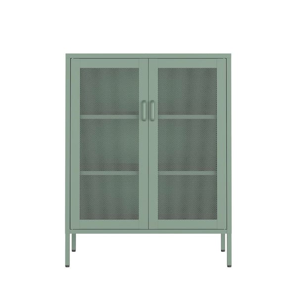 Manhattan Comfort Amelia Green 40 in. H Modern Accent Cabinet with