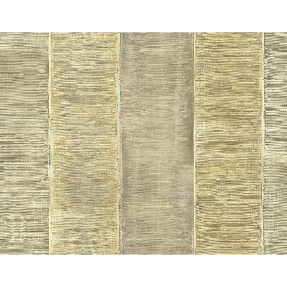 Seabrook Designs Kepler Distressed Stripe Antique Gold Paper Strippable ...