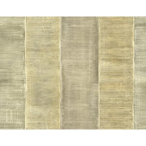 Kepler Distressed Stripe Antique Gold Paper Strippable Roll (Covers 60.75 sq. ft.)