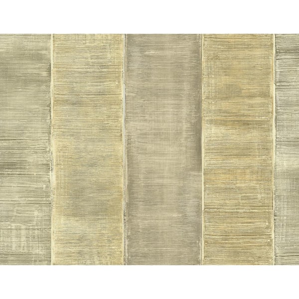 Seabrook Designs Kepler Distressed Stripe Antique Gold Paper Strippable Roll (Covers 60.75 sq. ft.)